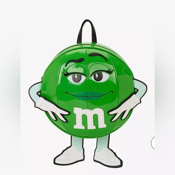 Loungefly green M&M chocolate scented mini backpack NWT